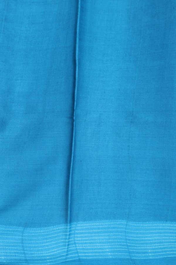 Tussar Silk Saree In Deep Sky Blue With Shibori Design