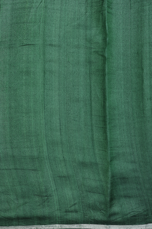 Tussar Silk Saree In Green With Allover Design
