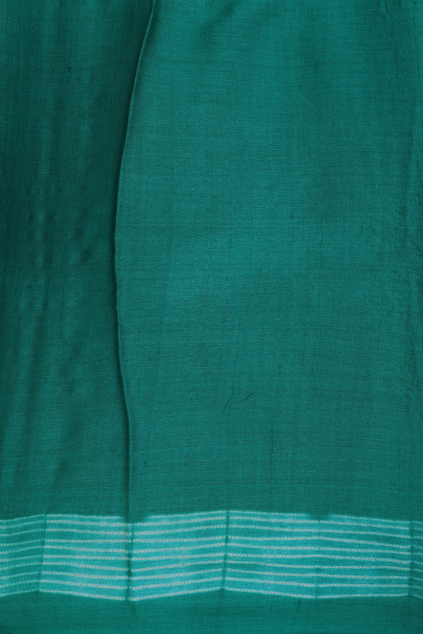 Tussar Silk Saree In Green With Shibori Design
