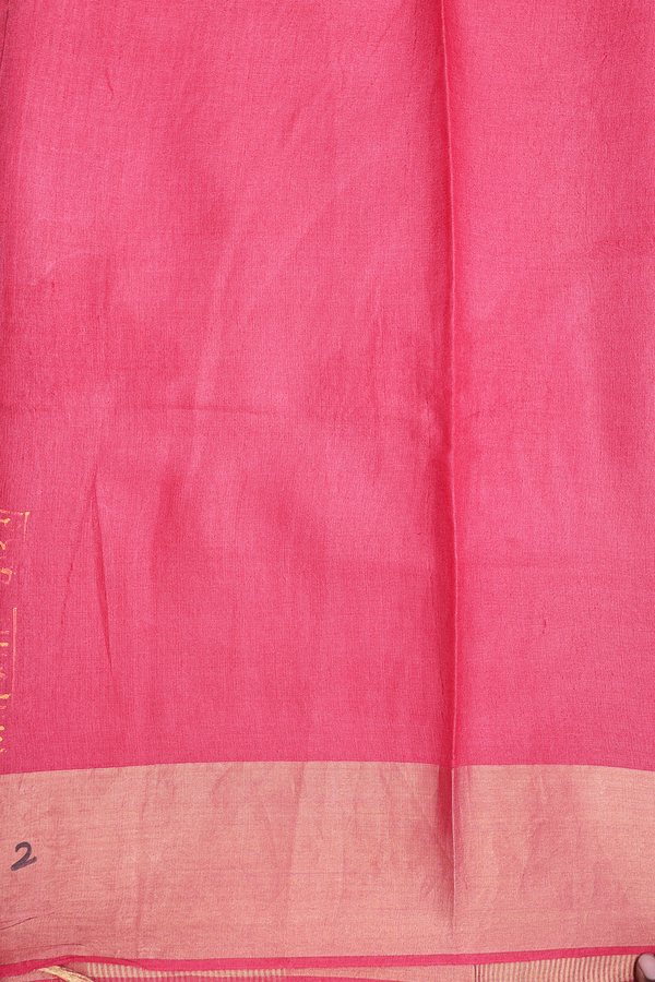 Tussar Silk Saree In Hibiscus Red With Allover Design