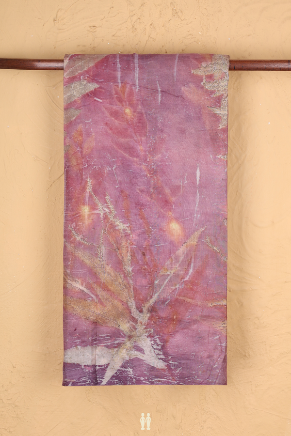 Tussar Silk Saree In Mauve With Printed Design