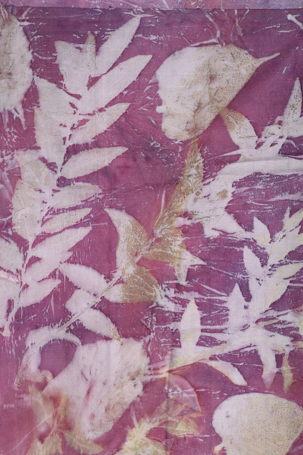 Tussar Silk Saree In Mauve With Printed Design