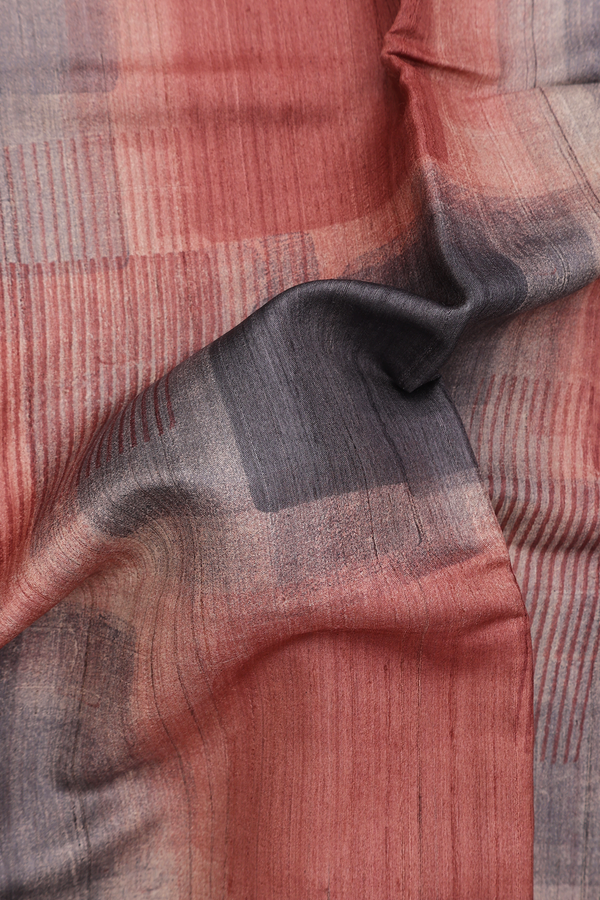 Tussar Silk Saree In Multicolor With Allover Design