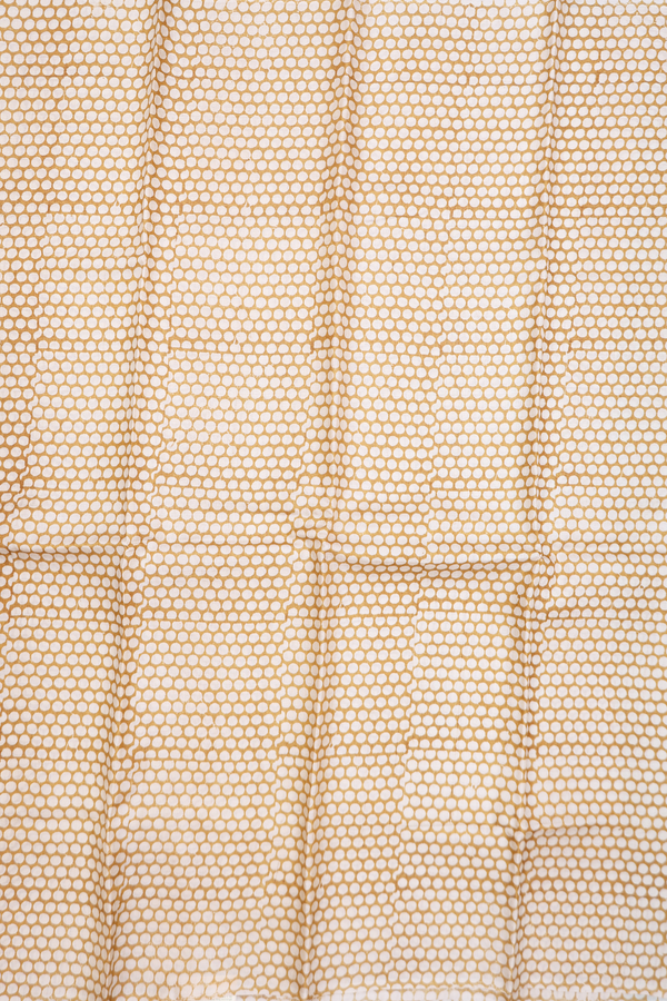 Tussar Silk Saree In Mustard Yellow With Printed Design