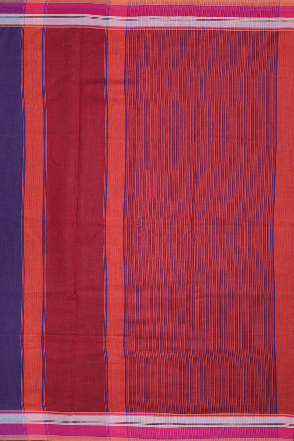 Tussar Silk Saree In Navy Blue With Contrast Border