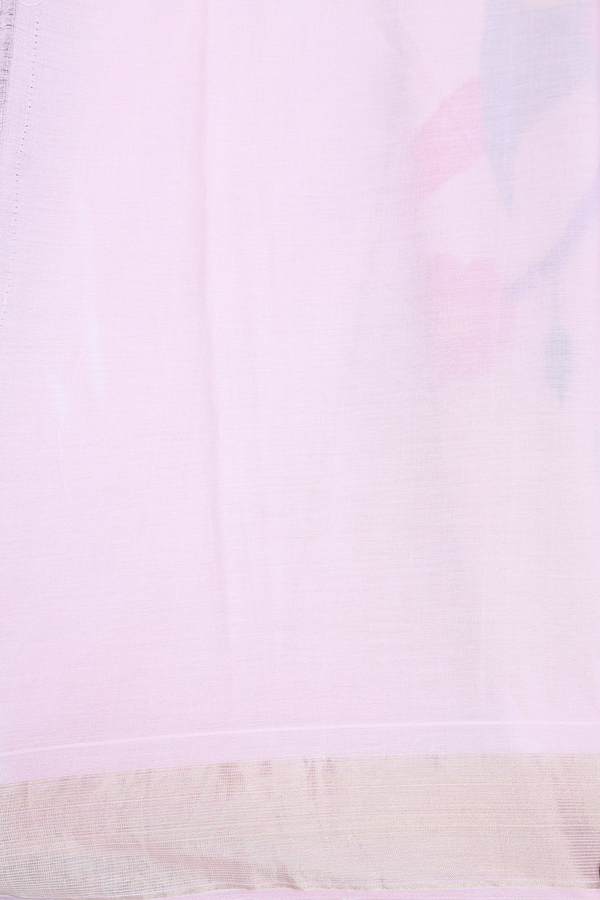 Tussar Silk Saree In Pastel Pink With Printed Design