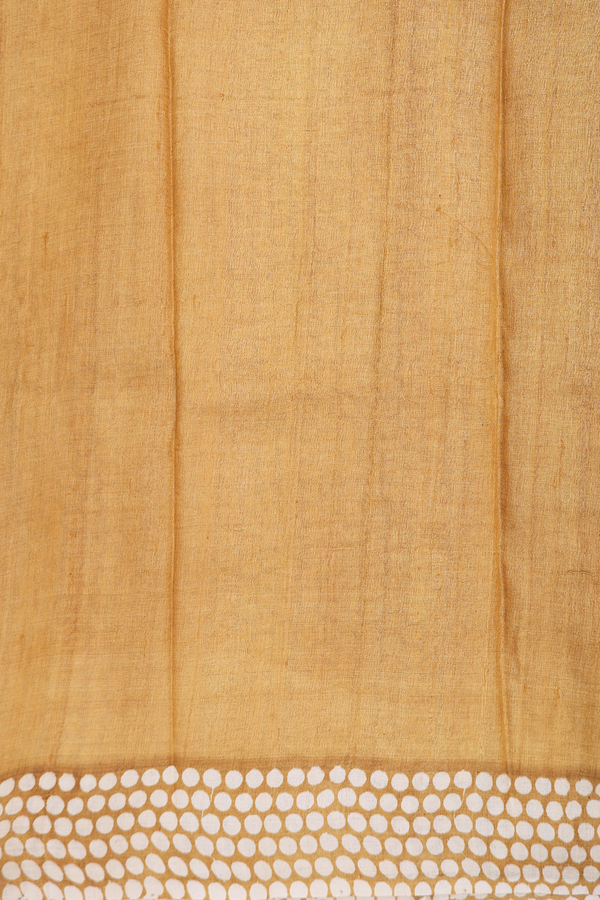 Tussar Silk Saree In Pine Green With Printed Design