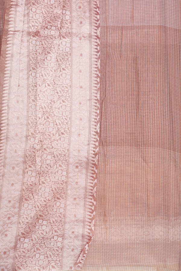 Tussar Silk Saree In Shades Of Brown With Allover Design