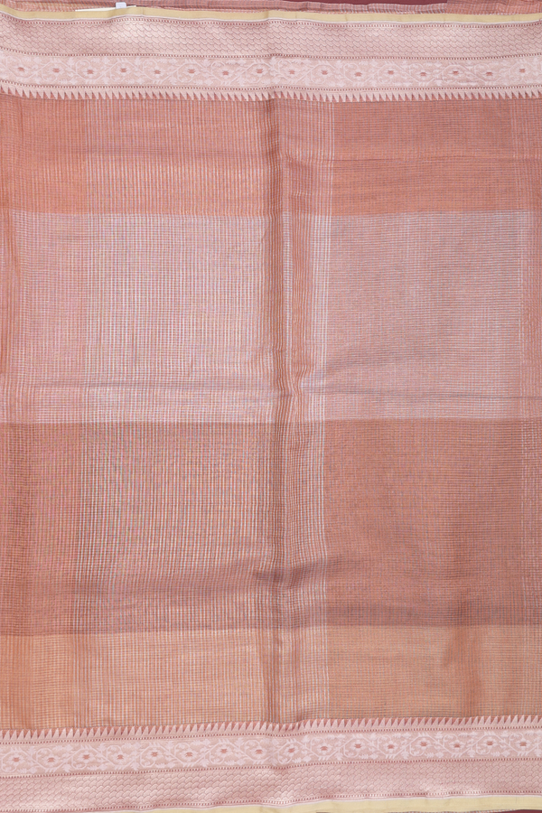 Tussar Silk Saree In Shades Of Brown With Allover Design