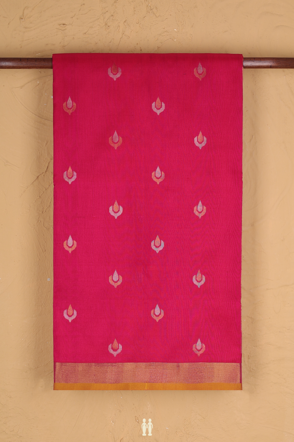 Uppada Silk Saree In Rani Pink With Zari Buttas