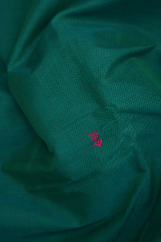 Zari And Threadwork Buttis Teal Green Kanchi Cotton Saree