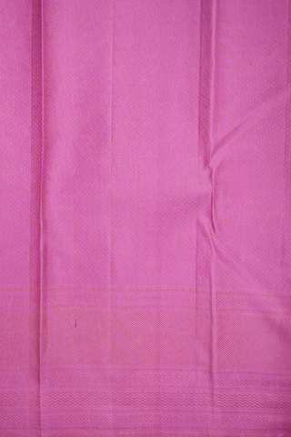 Zari Border In Brocade Rose Pink Kanchipuram Silk Saree