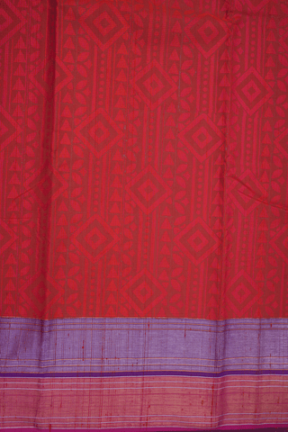 Zari Border Orange Kanchipuram Silk Saree