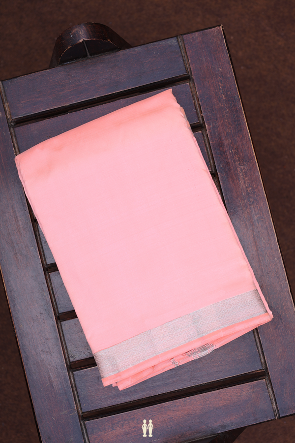 Zari Border Dark Peach Silk Dhoti With Angavastram Set