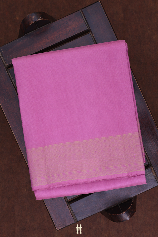 Zari Border Pink Silk Dhoti With Angavastram Set