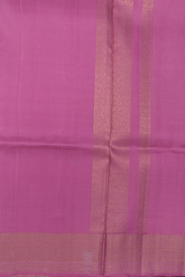 Zari Border Pink Silk Dhoti With Angavastram Set
