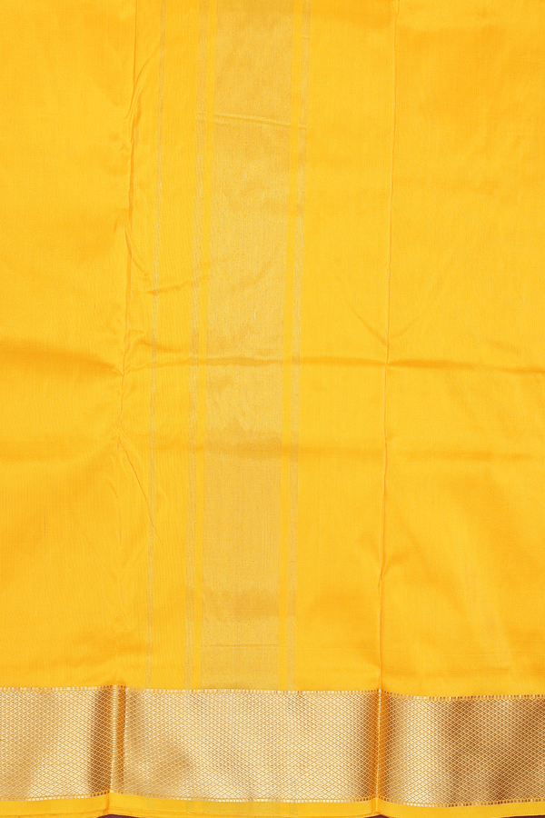 Zari Border Yellow Silk Dhoti With Angavastram Set