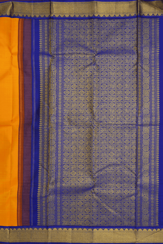 Zari Buttis Orange Kanchipuram Silk Saree