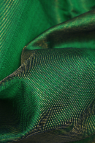 Zari Striped Emerald Green Traditional Silk Cotton Saree