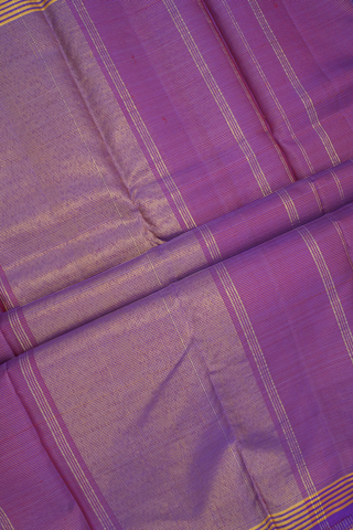 Zari Checked Purple Kanchipuram Silk Saree