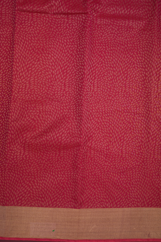 Allover Design Crimson Red Kora Silk Cotton Saree