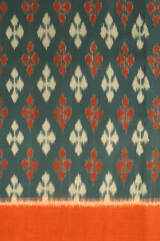 Allover Design Pine Green Pochampally Cotton Saree