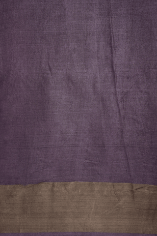 Allover Geometric Design Dusty Purple Tussar Silk Saree