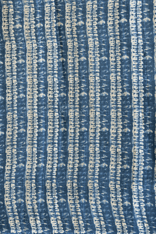 Allover Printed Design Cerulean Blue Tussar Silk Saree