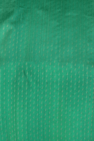 Allover Zari Buttis Sea Green Raw Silk Saree
