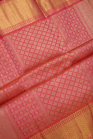 Checks With Buttas Dual Tone Kanchipuram Silk Saree