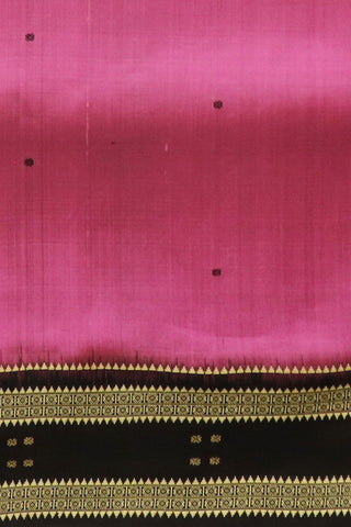 Contrast Border In Buttis Mauve Pink Odisha Silk Saree