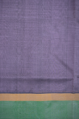 Contrast Border Plain Dusty Purple Silk Cotton Saree