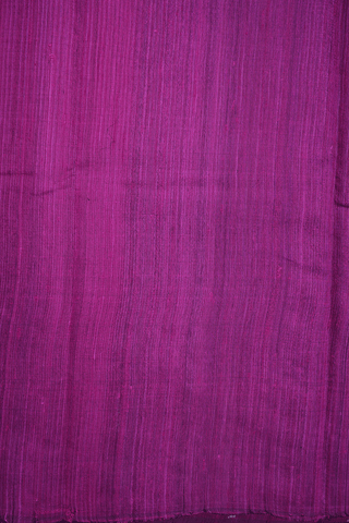Contrast Zari Border Plain Regal Purple Jute Saree