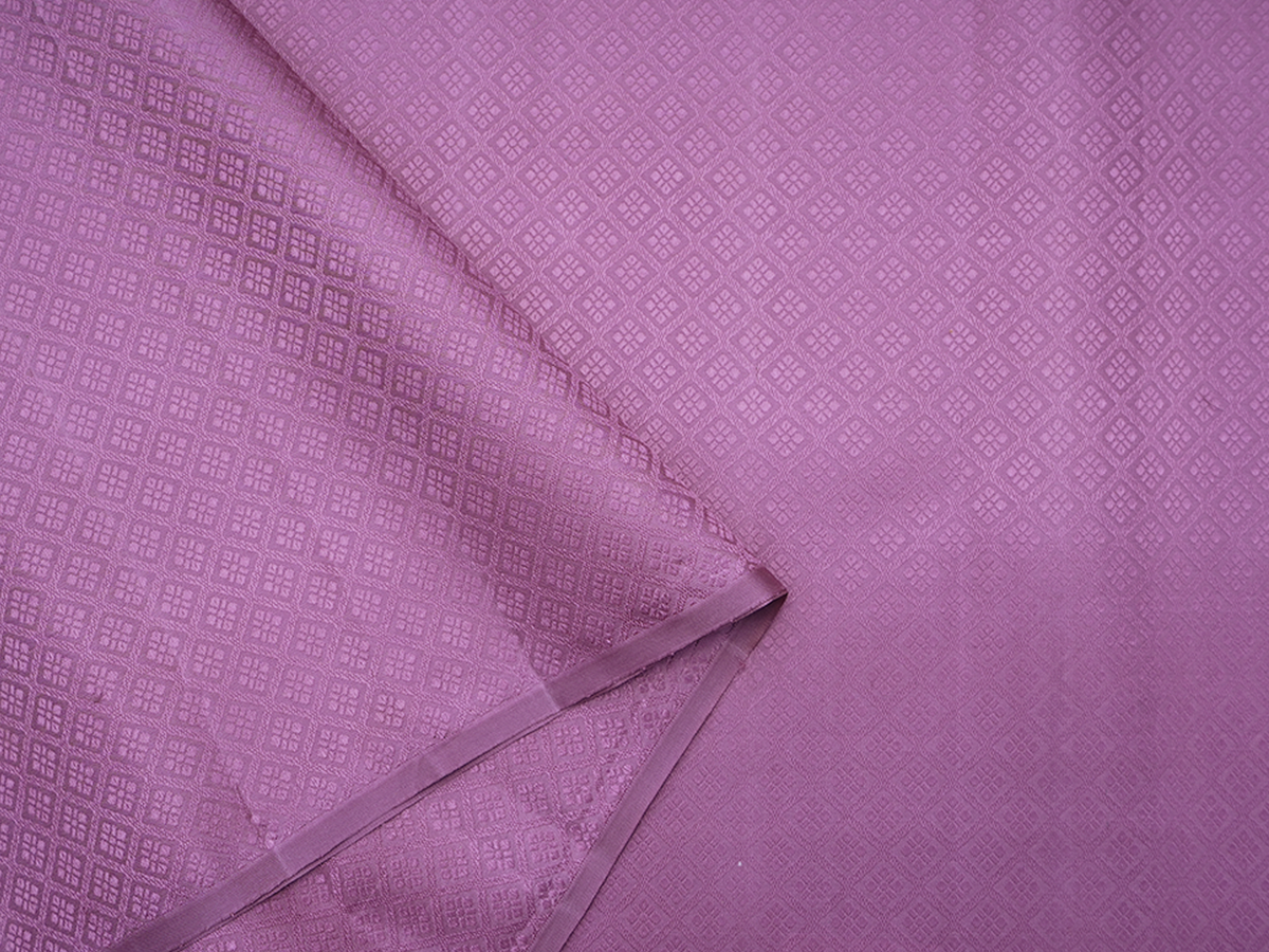 Floral Design Grape Purple Silk Unstitched Blouse Material