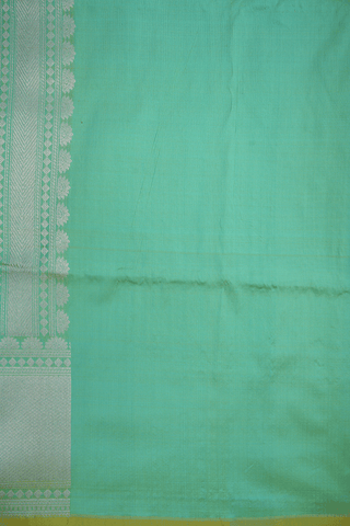 Floral Zari Design Pastel Green Banarasi Silk Saree