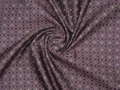 Jacquard Pattern Dusty Purple Banaras Silk Blouse Material
