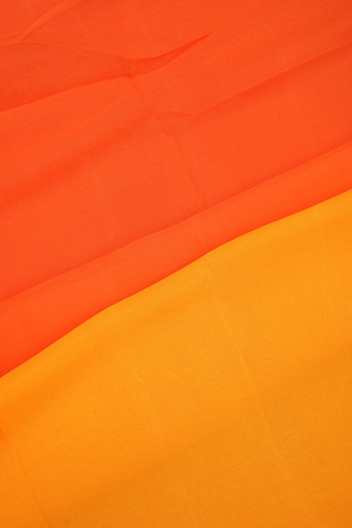 Lightweight Plain Shades Of Orange Chiffon Saree