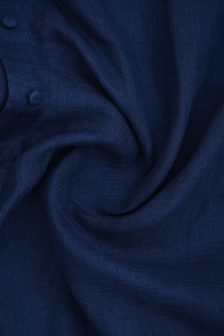 Sundari Silks x Naushad Ali Navy Blue Linen Cotton Long Kurta