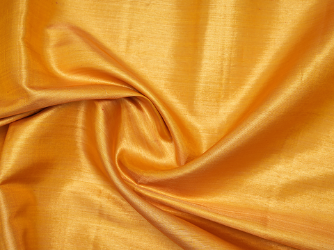 Plain Yellow Tissue Kanchipuram Unstitched Blouse Material