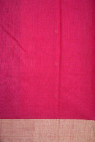 Polka Zari Dots Rose Red Kora Silk Cotton Saree