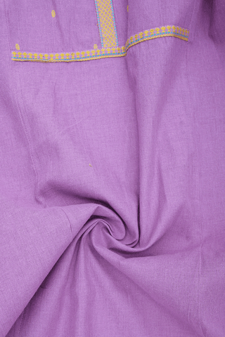 Round Split Neck Plain Dusty Purple Cotton Long Kurta