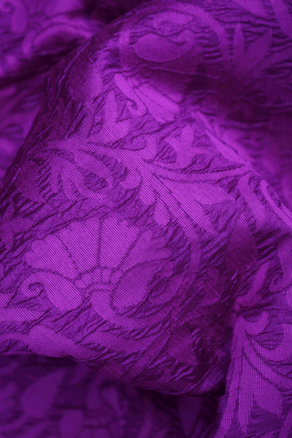 Self Floral Design Purple Raw Silk Saree