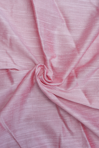 Solid Pastel Pink Semi Raw Silk Mens Long Kurta