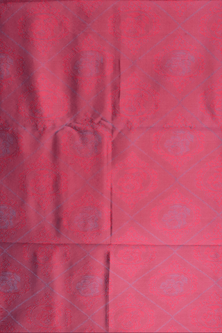 Threadwork Border Rani Pink Semi Silk Saree