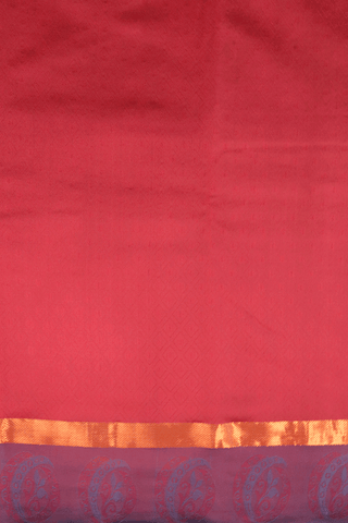 Threadwork Border Rani Pink Semi Silk Saree
