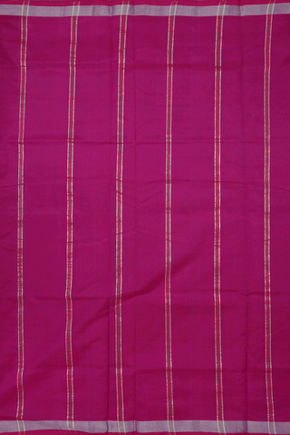 Zari Border Plain Deep Magenta Traditional Silk Cotton Saree