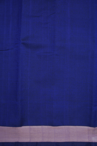 Zari Border Plain Navy Blue Traditional Silk Cotton Saree