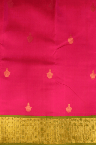Zari Buttas Rani Pink Kanchipuram Silk Saree