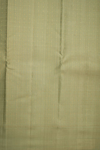 Zari Striped Design Cardamom Green Kanchipuram Silk Saree