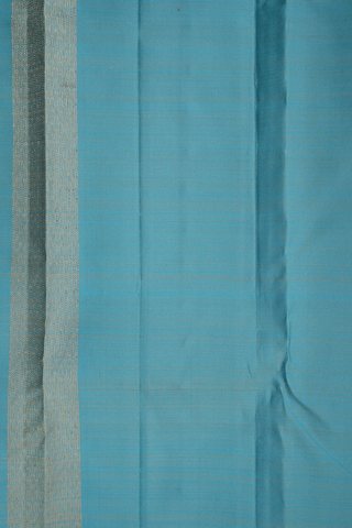 Zari Striped Design Pastel Blue Kanchipuram Silk Saree
